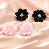 1 Pair Stud Earrings Anti-allergy Decorative Exquisite Temperament Hyperbole Flower Faux Pearl Earrings for Dating