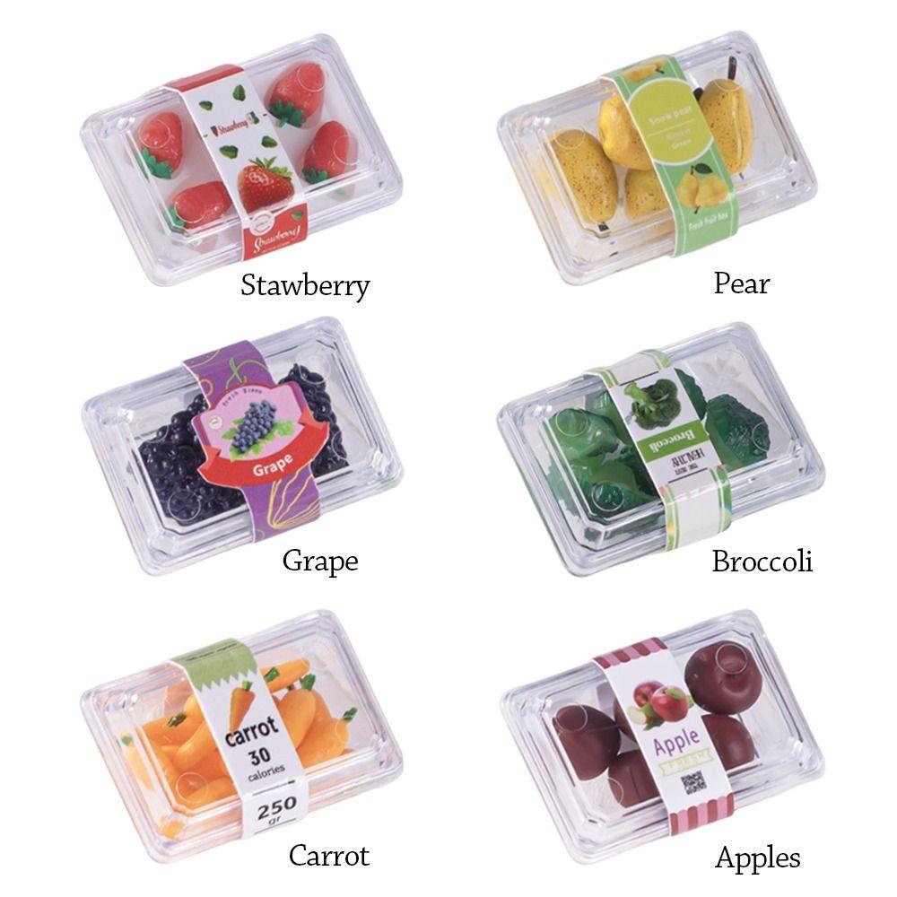 Clear Box Dollhouse Vegetable Model Simulated Design Simulated Food Dolls House Accessories  Gift