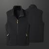 Men Winter Vest Stand Collar Solid Color Zipper Pockets Polar Fleece Cardigan Keep Warm Casual Style Winter Jacket Men Vest Coat for Fishing Hiking