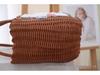 Pastoral Style Influencer Ladies Handbag: Imitation Rattan Woven Picnic & Shopping Basket Bag