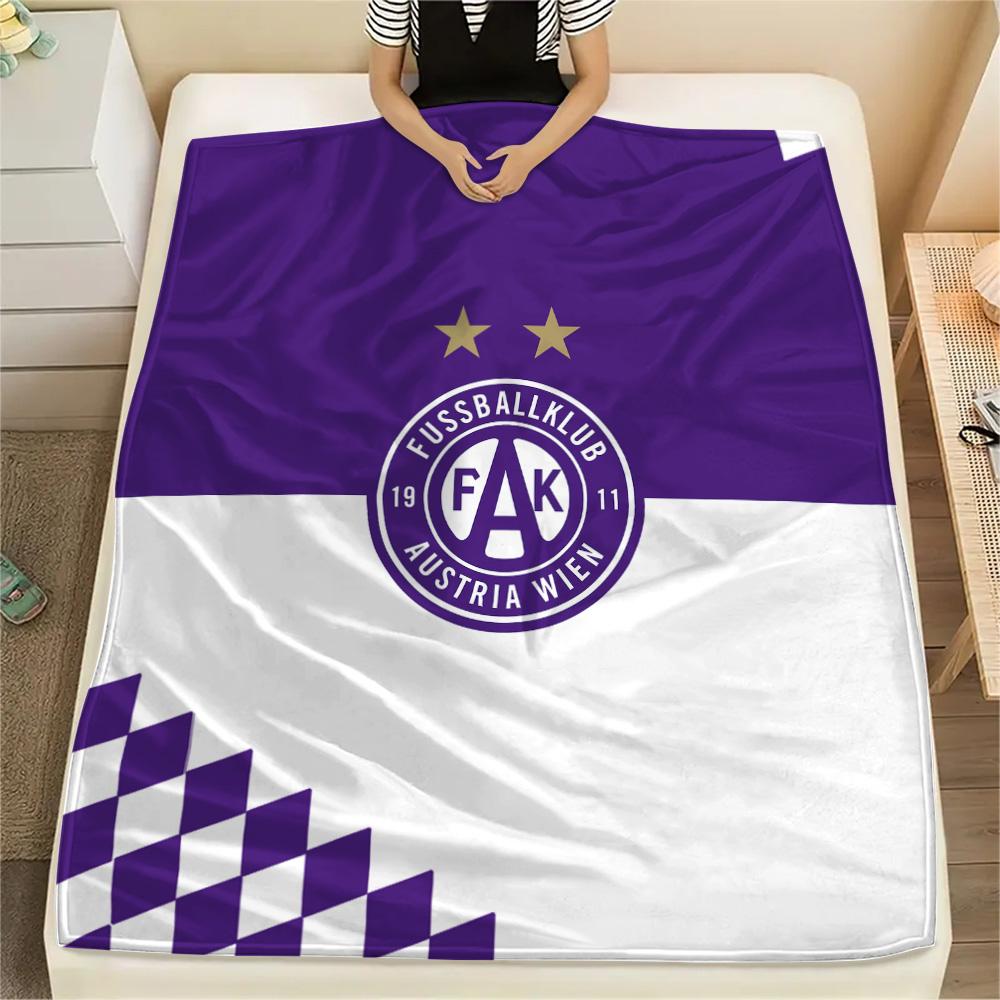 FK Austria Vienna Print Flannel Blanket, High quality Comfortable for All Seasons, Home Decor, Warmth and Comfort 80cm x 120cm