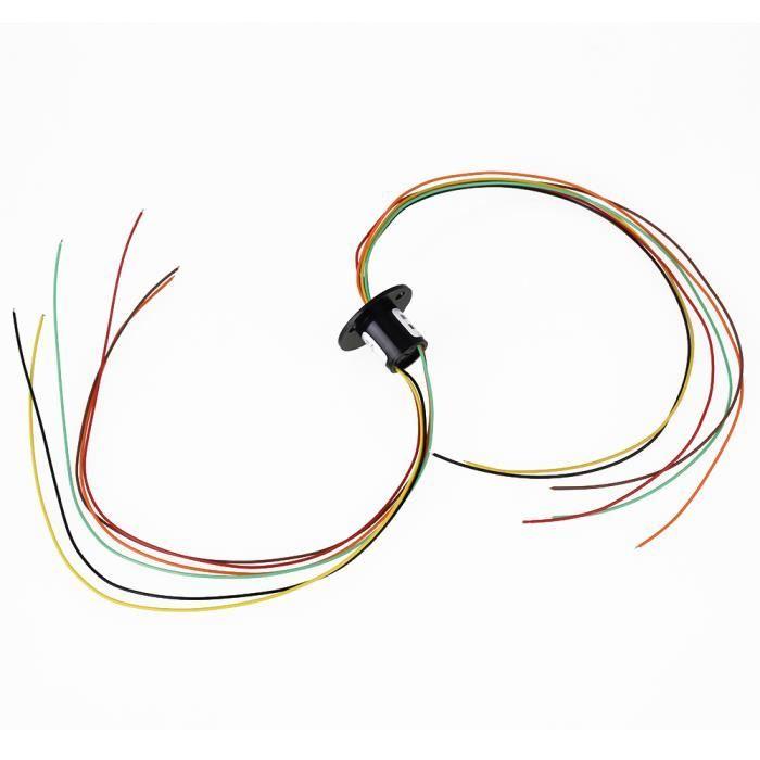 200MM 6 Drähte 2A AC240V Mikro Schleifring in Ringform schwarzer Schleifring