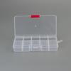 Storage Case Square Plastic Detachable Fishing Box Storage Box 10 Compartments Fishing Tackle Box