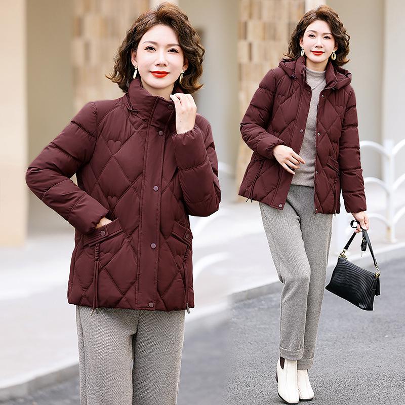 2025 winter thickened and warm down padded jacket women's short cotton jacket loose new padded jacket