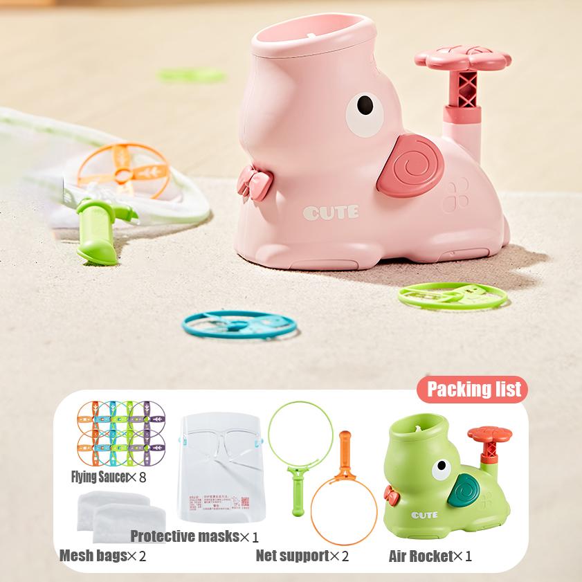 Air Ejection Launcher Toy Outdoor Soaring Ejectio Flying Disc Flying Saucer Foot Launcher Kids Jump Sport Games Toy for Children