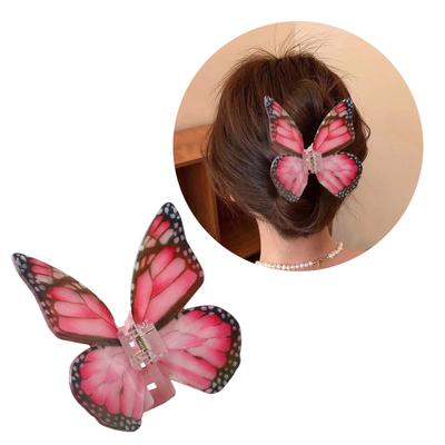 Schöne Schmetterling Haarspange Schicker Haarclip Stylischer Haarhalter Acryl Haaraccessoire Haarornament für Party Tägliche Kleidung