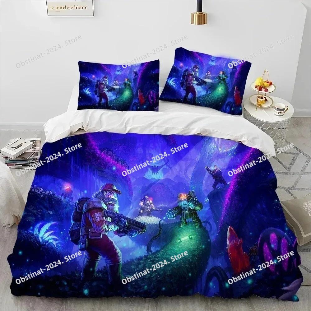 3D Print Deep Rock Galactic Game DRG Bedding Set Duvet Cover Bed Set Quilt Cover Pillowcase Comforter king Queen Size Boys Adult