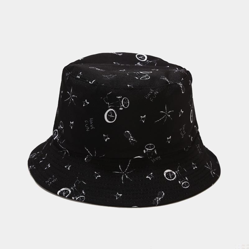 fashion plant printing pattern fisherman hat spring and summer outdoor sun protection fisherman cap unises fishing caps