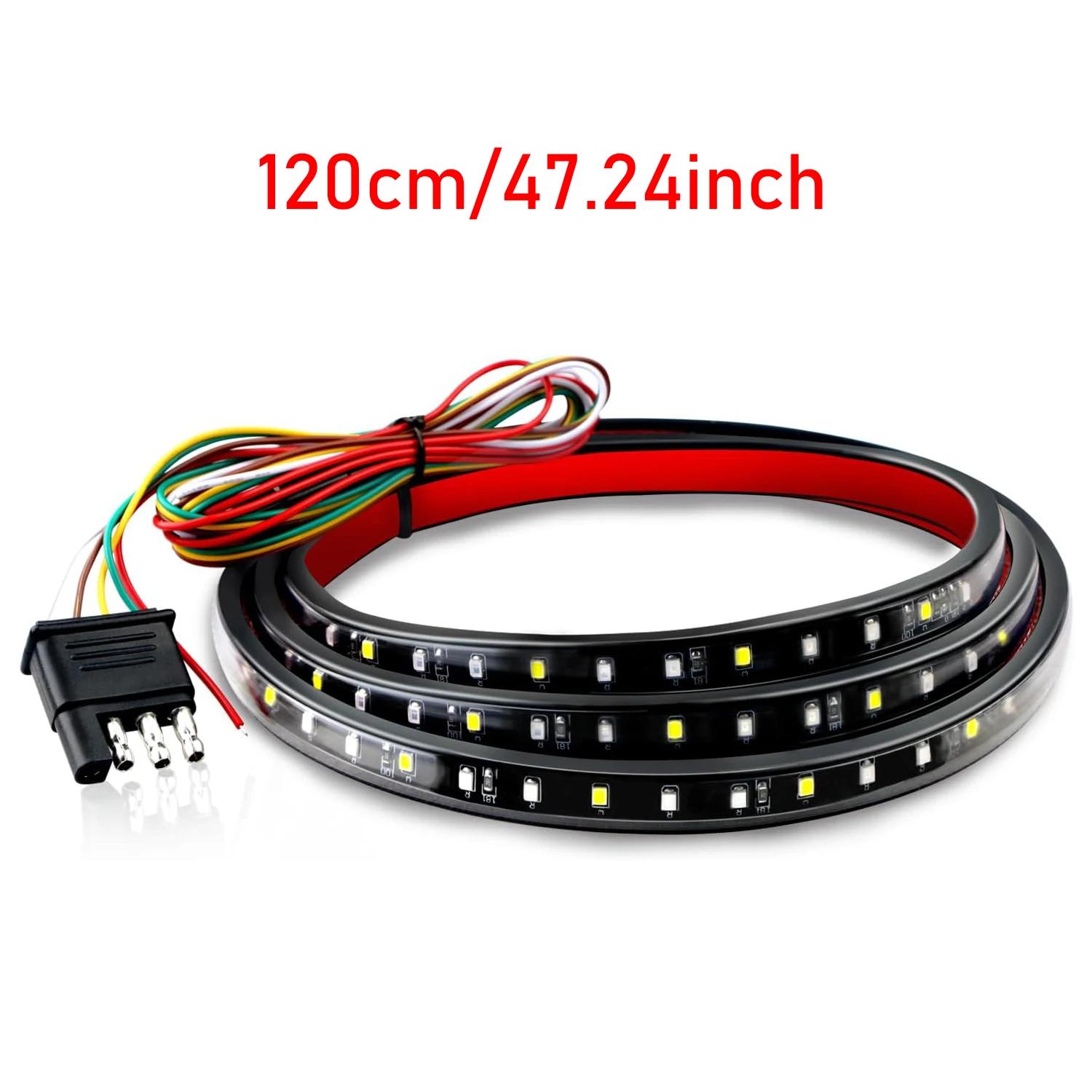 

47/60 Световая панель для задней двери грузовика 108 светодиодов Однорядная световая полоса с красными габаритными огнями/стоп-сигналами, указателем поворота и белым фонарем заднего хода