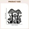 Mushroom Metal Wall Art Black Plant Decoration Silhouette for Hotel Garden Fence