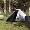 Dome Camping Tent for 4 Persons White & Dark Waterproof