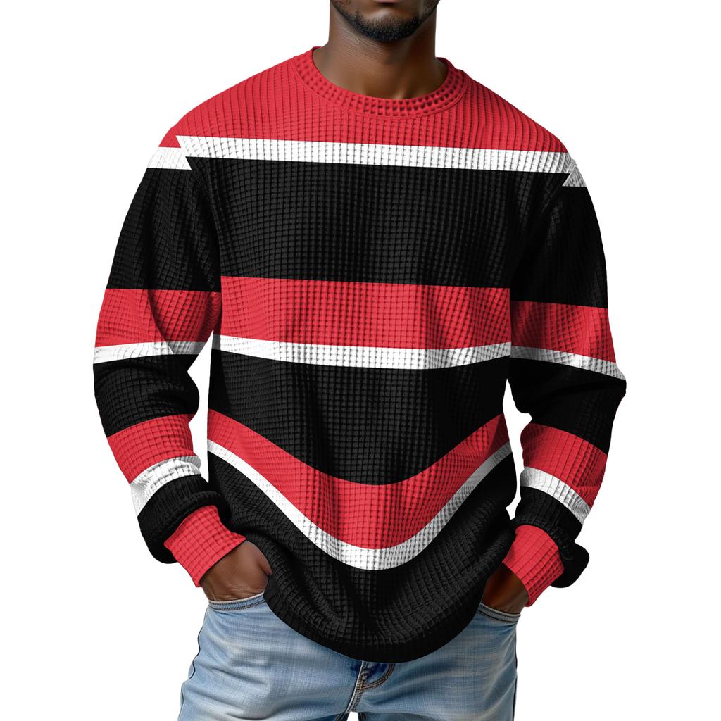 Pánský pletený ležérní pulovr s límcem - Dlouhý rukáv pro každodenní nošení