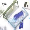 Student Pen Storage Transparent PVC Pencil Case, Large Capacity Waterproof Stationery Organizer Organizer, Durable Zipper Bag for School Supplies