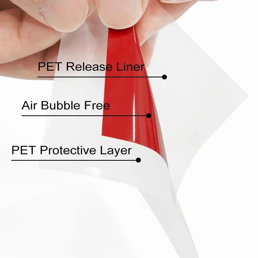 0.5m Wide Glossy Red Car Sticker PET Car Wrapping Film Bubble Free Vinyl Film Auto Decal Car Exterior Accessories Decoration