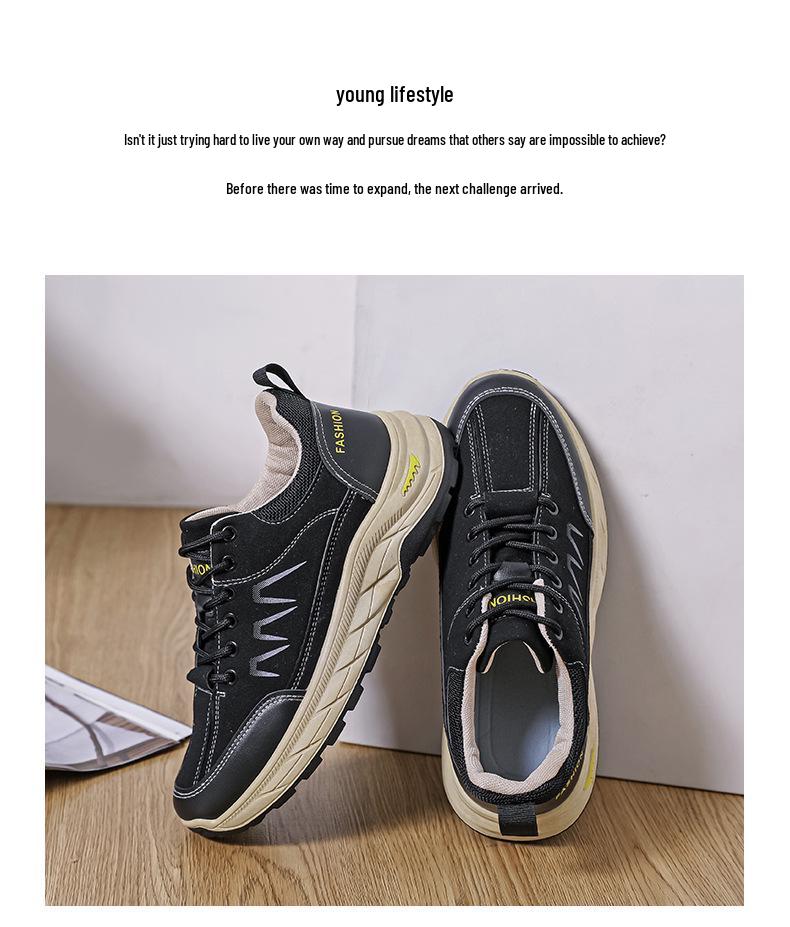 Cross-Border Men's Plus Size Hiking and Driving Sneakers - Autumn/Winter Fashionable Casual Shoes