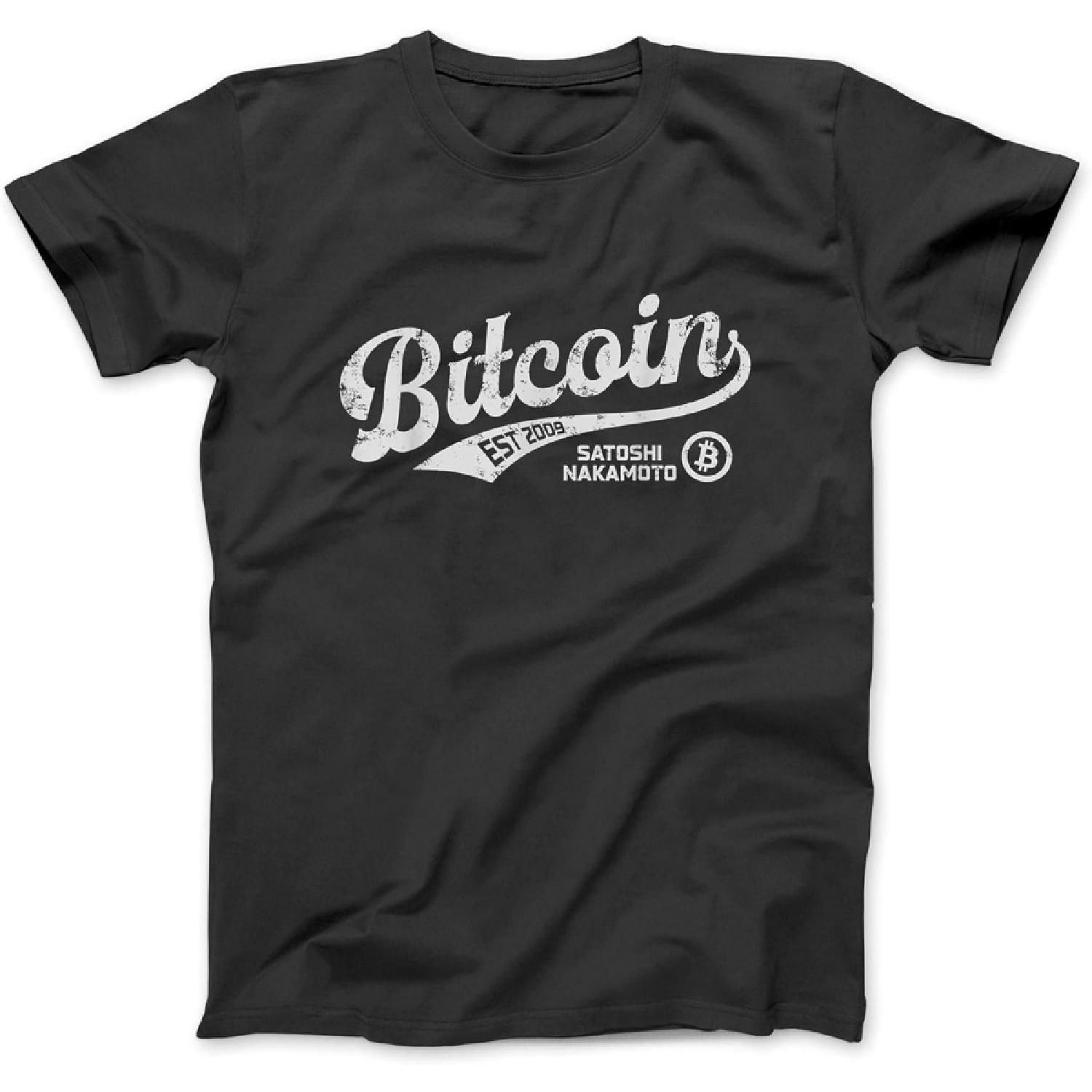 Футболка с логотипом Bitcoin BTC Криптовалютные трейдеры Блокчейн-майнеры Черная S