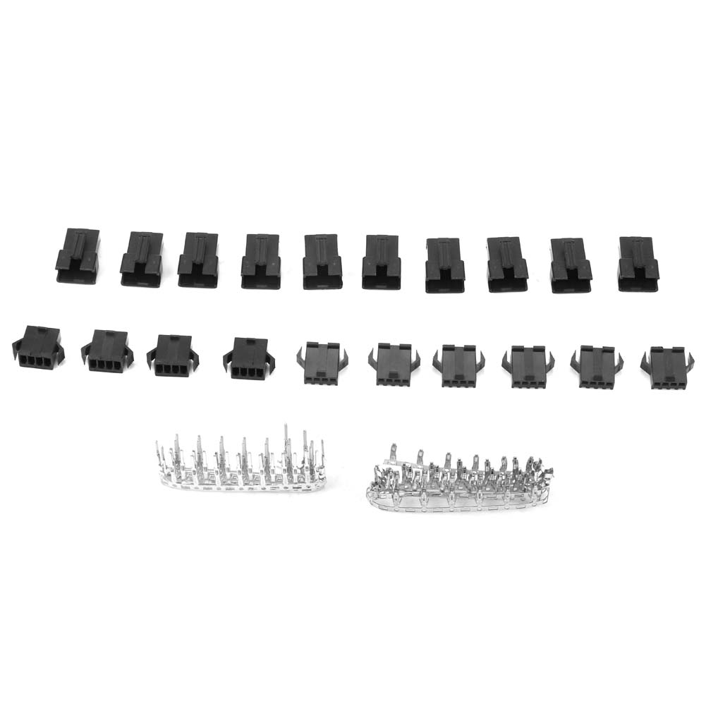 100PCS SM Plug 4pin Connector Male Female Wire Jumper Pin Header Connector Housing Kit