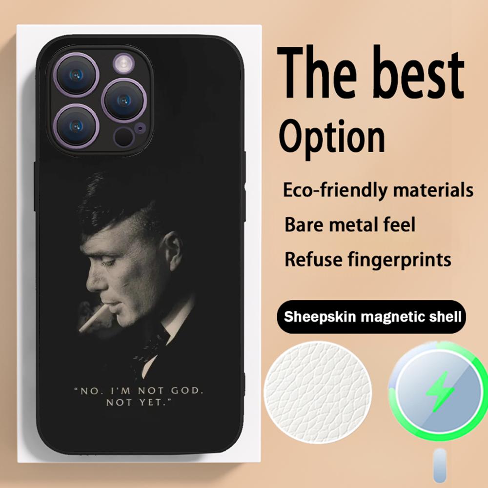 Peaky Blinders Immortal Man poster Phone Case For iPhone 16 15 14 13 12 11 Plus Pro Max High-end Luxury Magsafe Sheepskin