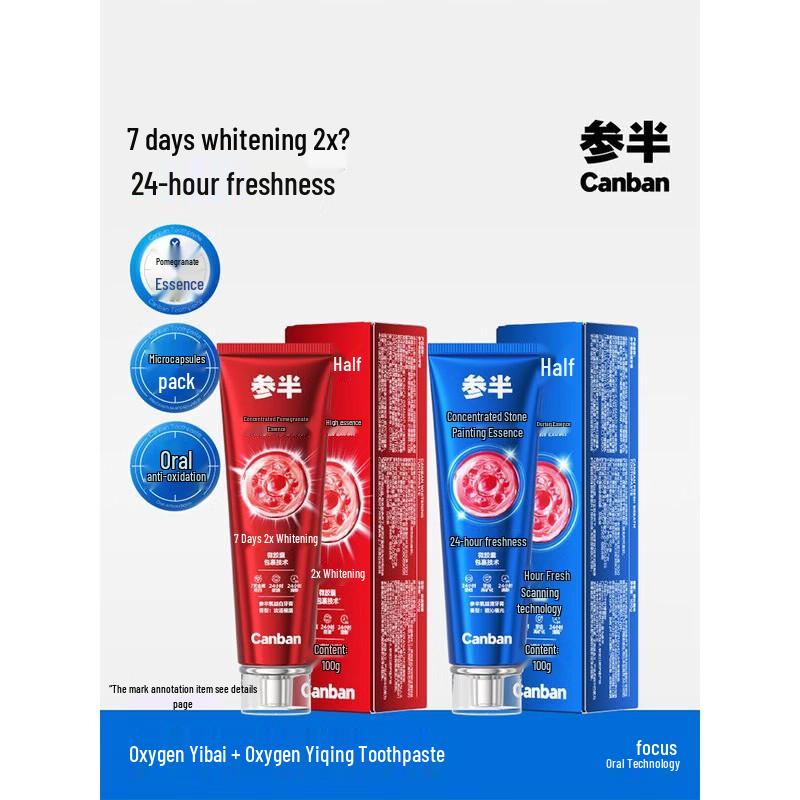 Cenban Pomegranate Whitening & Fresh Breath Toothpaste Set