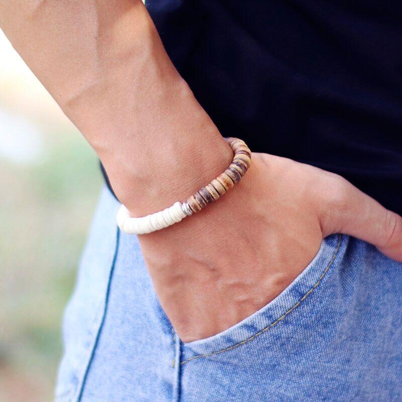 Minimalist Mens Bracelet Natural Wooden Braclet Tiger Eyes Beaded Braslet Meditation Jewelry Accessories Pulsera Hombre Gift