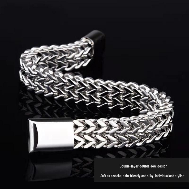 Cross-border Titanium Steel Woven Bracelet with Magnetic Buckle
