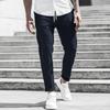 Herren Casual Mode Neun-Punkte-Hose Einfarbig Lässige Taschenhose