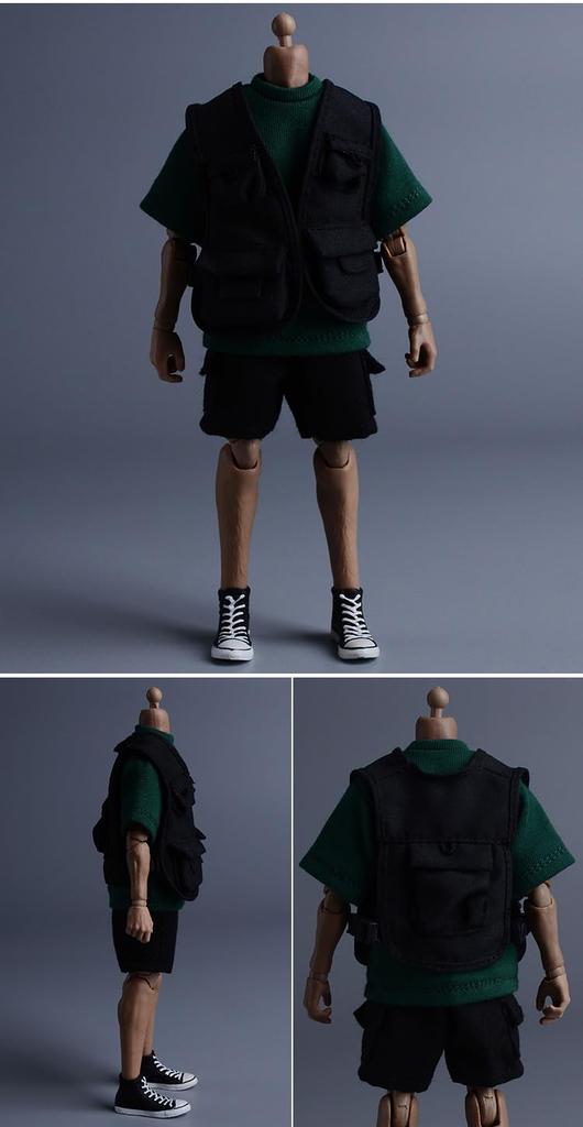 1/12 scale figure, clothing, 1/12 scale unisex, director's coat, coat (body, head, shoes, etc. not included), black