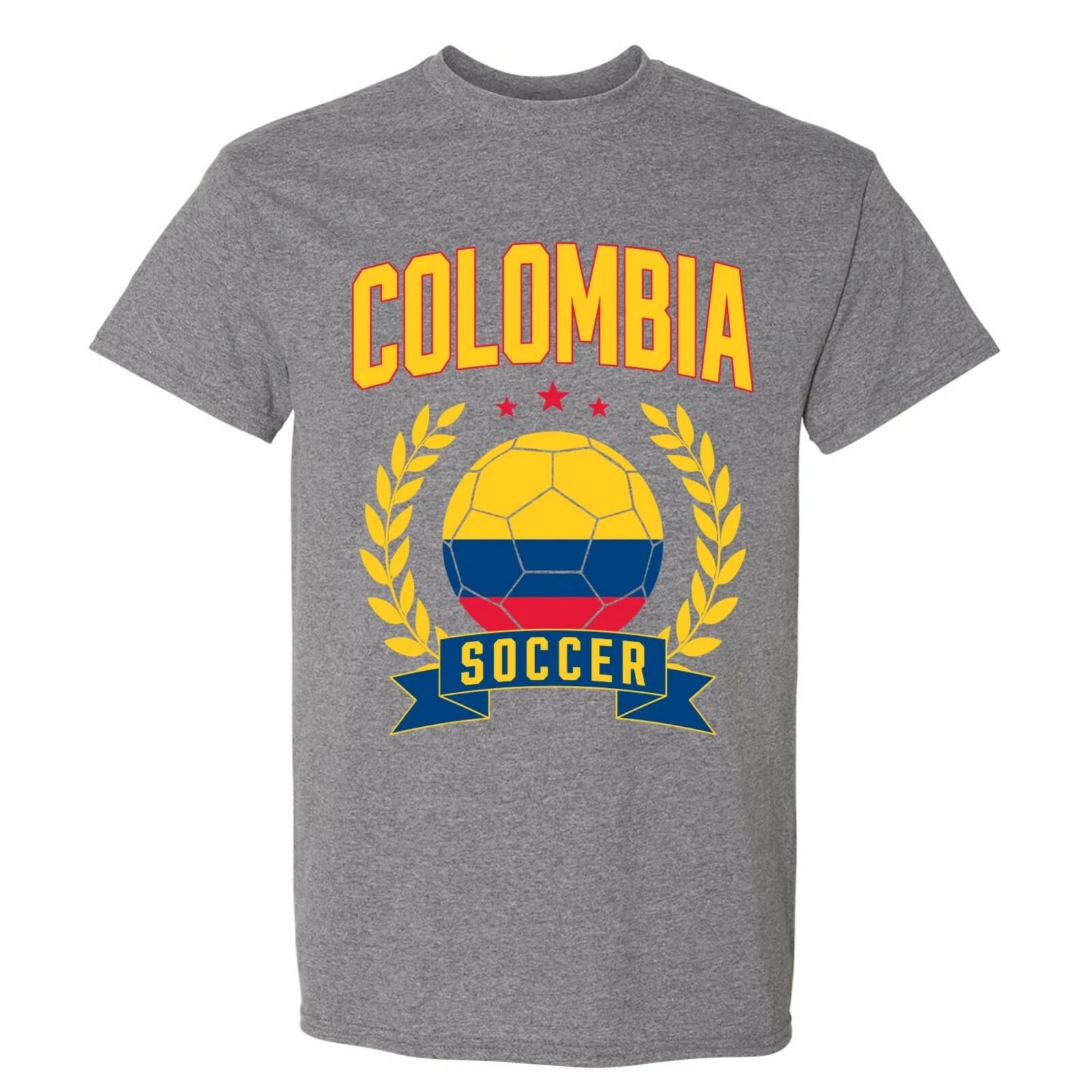 Colombia Soccer Laurel - World Football Cup T Shirt - Graphite Heather XL