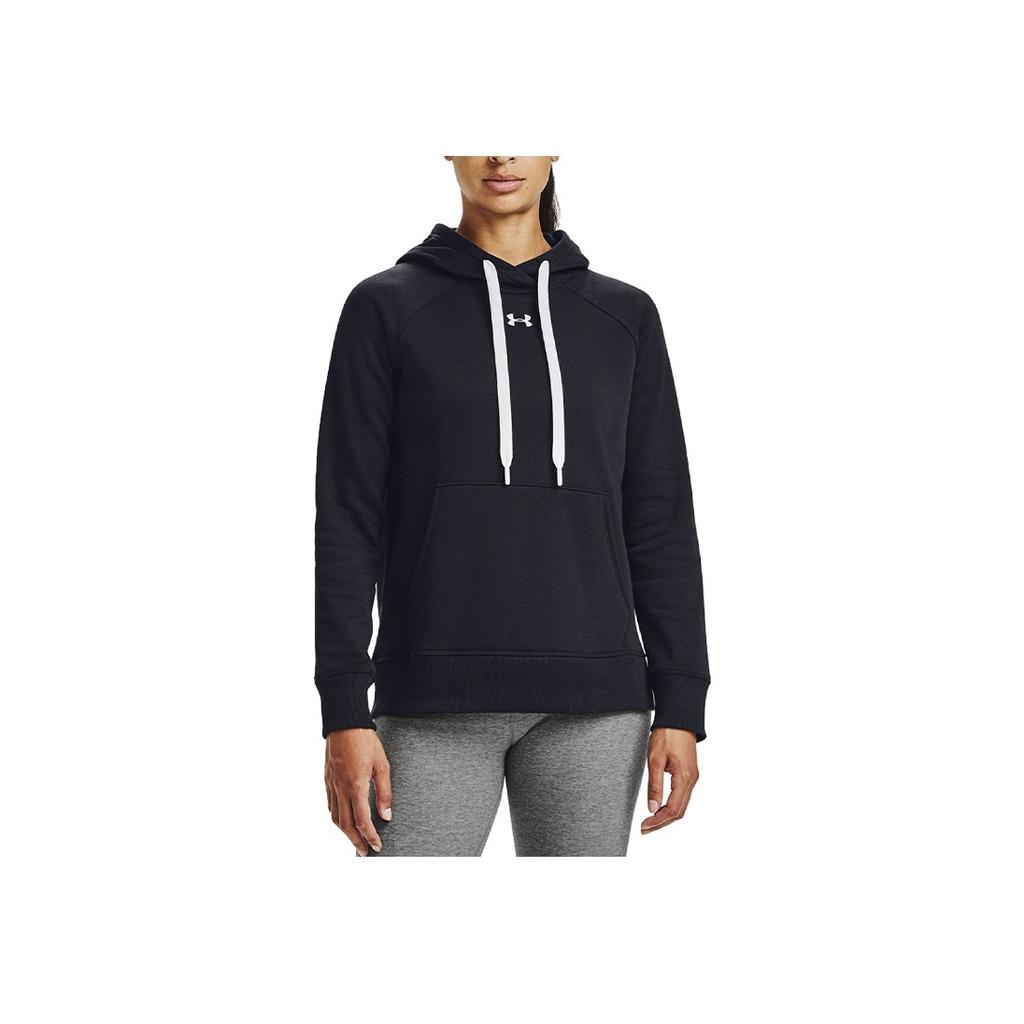 Under Armour Small Logo Fleece Hoodie Women Tops Black 1356317-001