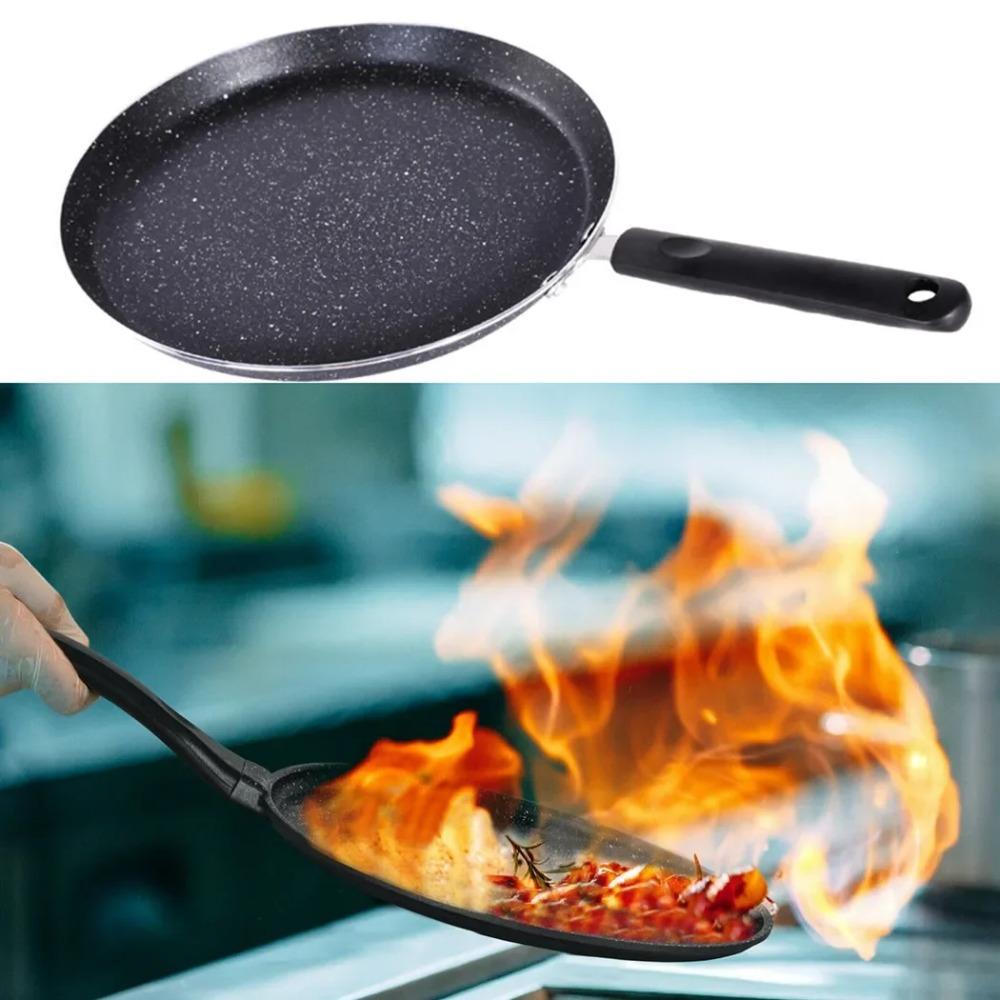 1Pcs Nonstick Crepe Pan Pancake Frying Pan Omeltte Pizza Skillet Portable Wok for Home Camping Breakfast Kitchen Cooking Tools