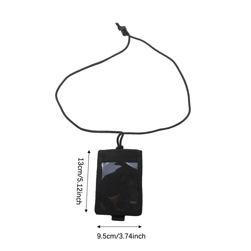 ID-kortshållare Armé Taktisk Multifunktionell Bärbar ID-kortfodral Patch Halsband och Kreditkortsorganisatör Högkvalitativa Enfärgade Fodral