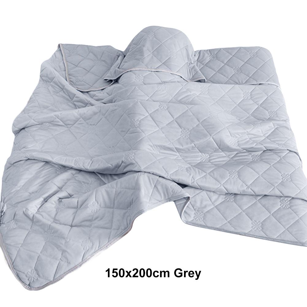 Summer Cool Ice Silk Quilt Washable Soft Blanket With Solid Color Printing Bedroom Air Conditioning Cooling Thin Comforter Quilt