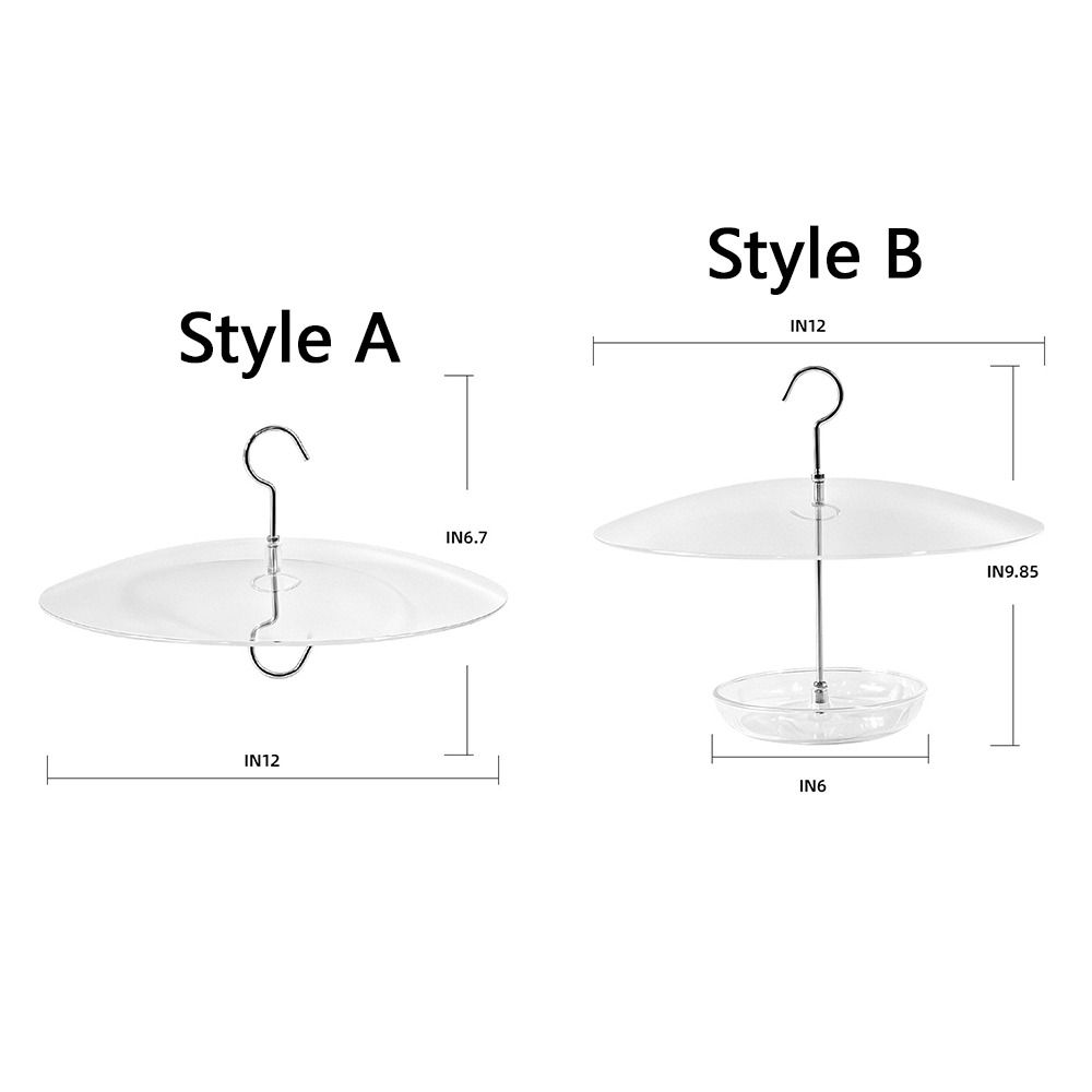 UV Protection Umbrella Bird Feeder Clear Dome Hanging Bird Feeder Baffle  Balcony Garden