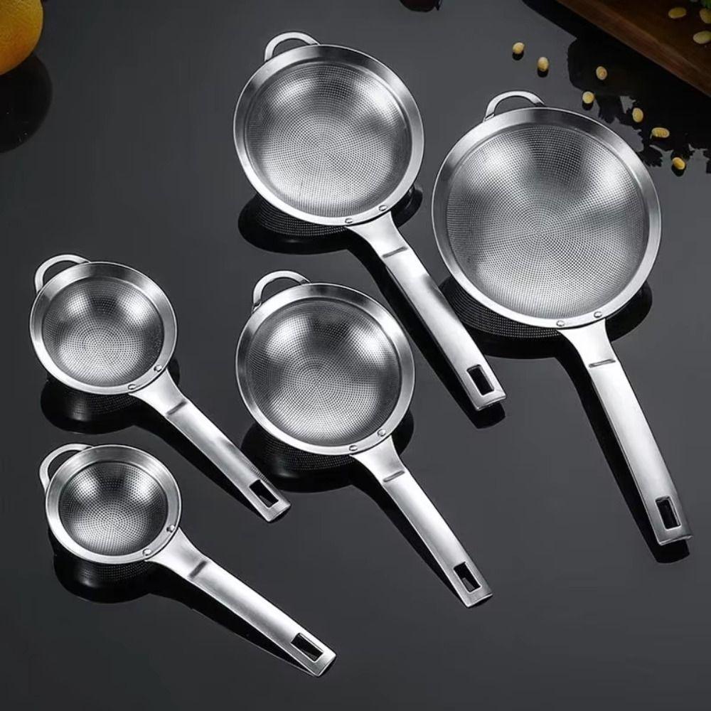 80 Mesh Fine Mesh Filter Spoon 304 Stainless Steel Kitchen Sieve Flour Colander  Hot Pot Cooking