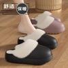 Thickened bottom waterproof cotton slippers autumn and winter wear non-slip plush warm home couple removable cotton shoes