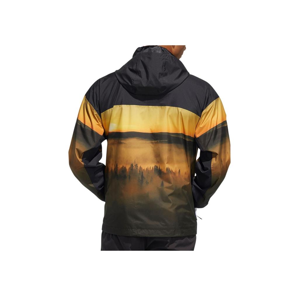 Adidas Terrex Logo Print Hooded Long Sleeve Jacket Men Jacket Yellow HE5207