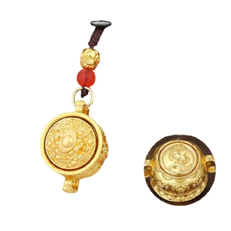

Authentic Animal Pendant Keychain Ornament Representing Prosperity and Fortune in Fine Metal Suitable for All Ages
