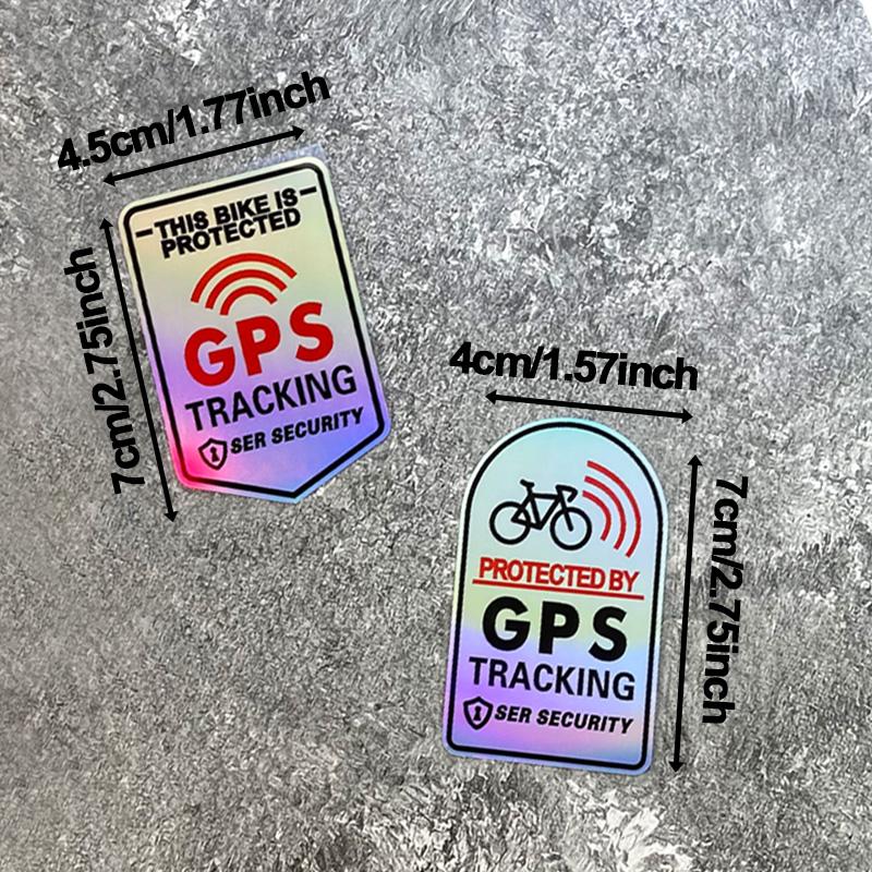 GPS-Tracking Reflektierender Laser-Aufkleber, Wasserdichte Vinyl-Sicherheitswarnung für Oberrohr am Rennradrahmen