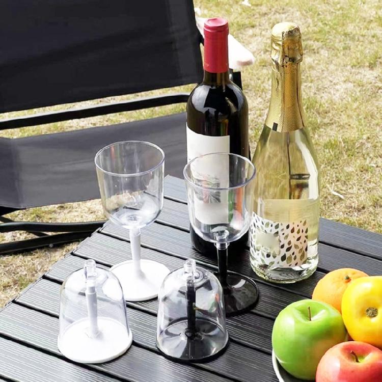 Outdoor Travel Camping Unbreakable Wine Glasses Foldable Wine Glass, Shatterproof and Clear Portable Wine Glasses