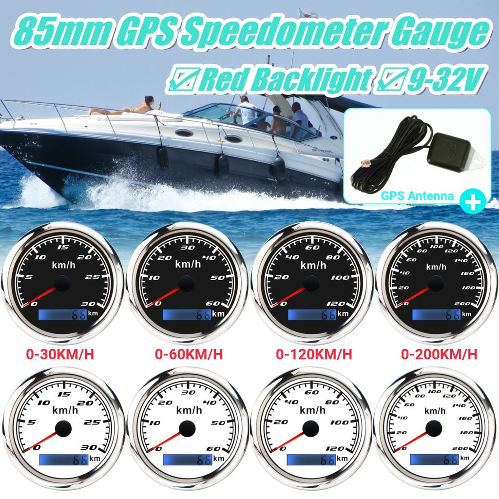 Buy 85mm GPS Speedometer Odometer 932V 030km/h,060 Km/h,0120 Km/h,0