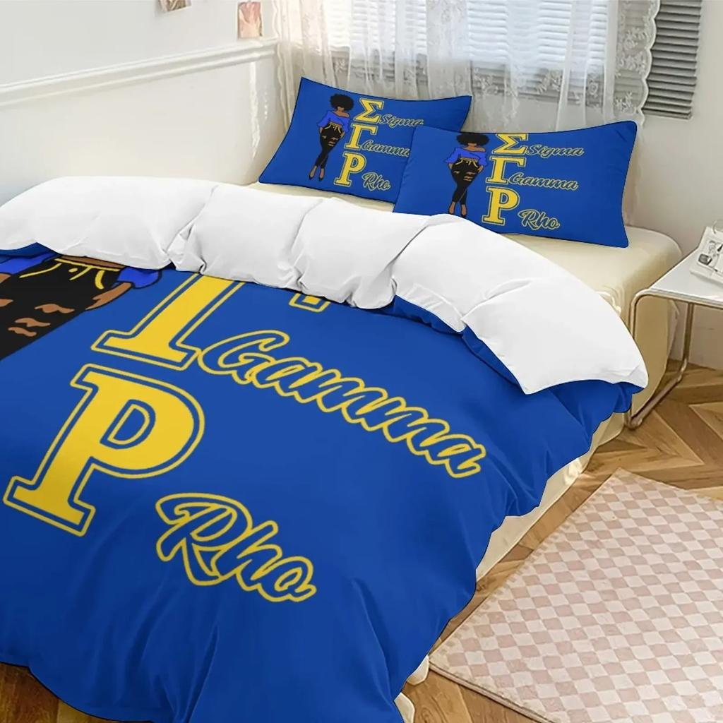 Sigma Sorority Gamma Rho Bedding Set Sgr Duvet Cover Bedroom Comforter Single Twin King Size Quilt Cover Home Textile