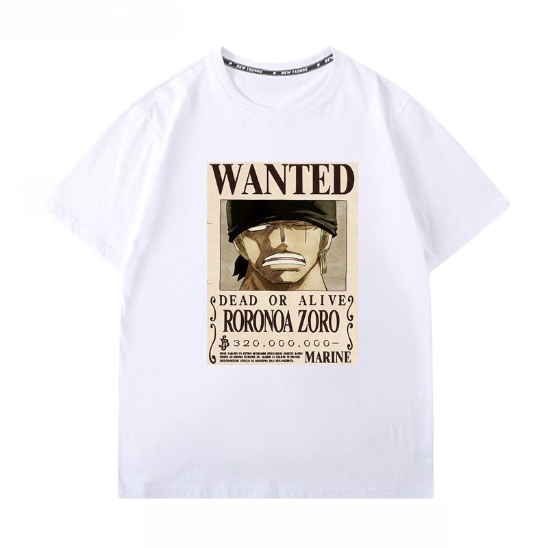 Straw Hat Luffy Chopper ONE PIECE Twodimensional Design Shortsleeved Top Pure Cotton Shortsleeved Mens and Womens Tshirt