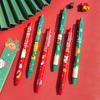 Christmas Black Ink Push-Action Pen for Student Exams and Office Use