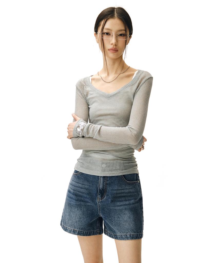 Deketeuumeon Signature Denim Shorts Dcwpt007Blueb
