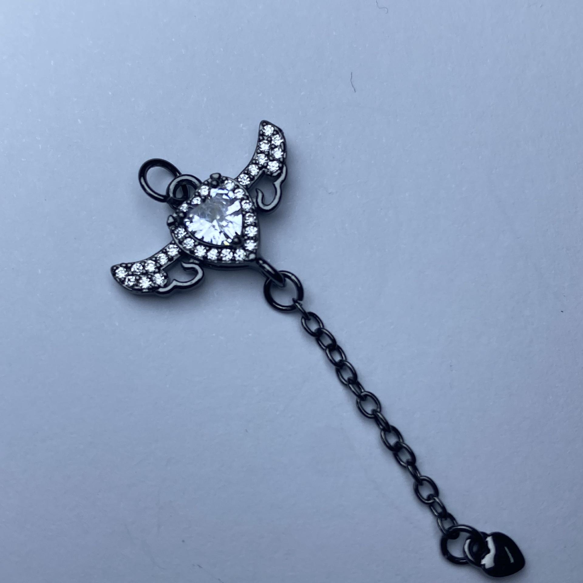 Diy Angel Wings Bail Pendant for Jewelry Making