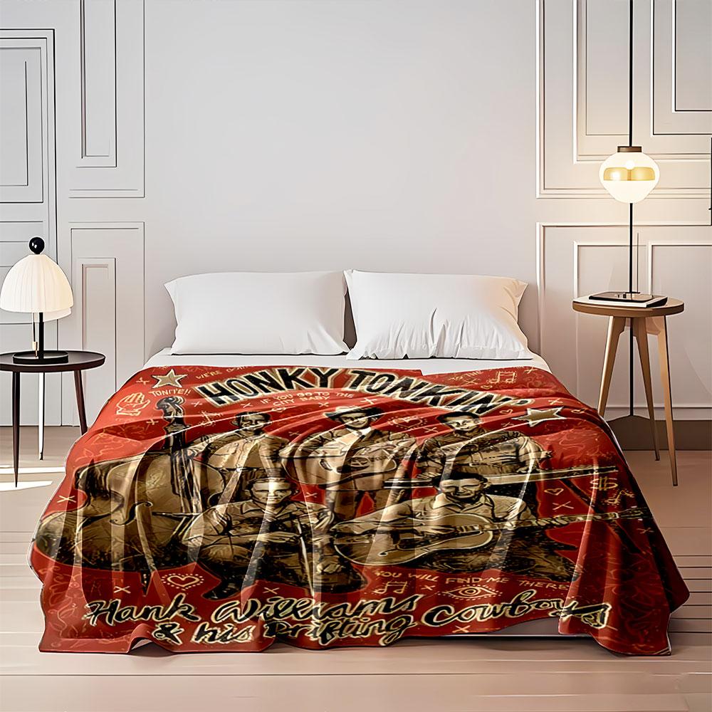 Honky Tonkin' Band Blanket for all seasons blanket lunch break throw gift