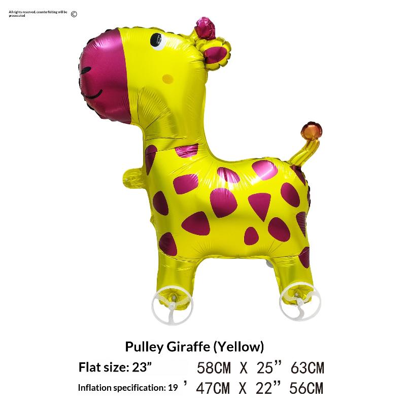 Baloane Folie Desene Animate 4D Elefant Balon Stativ Mers cu Roată Pentru Decor Petrecere Aniversare Copii Baby Shower