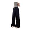 Dark Blue Wide-Leg High-Waisted Women's Jeans - Retro American Spring 2025 Floor-Length Denim