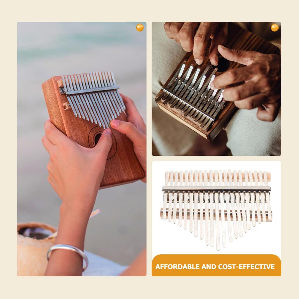 WESIEVYA Kalimba Key Replacement Set 21 Keys DIY Thumb Piano Accessories Compact 12.8cm Lightweight 118g