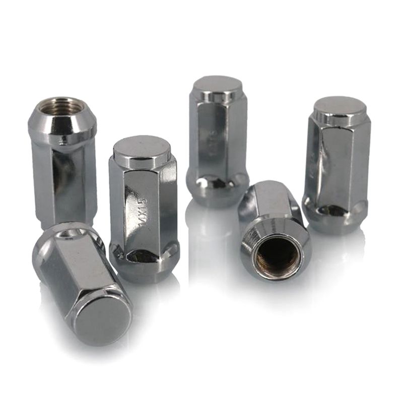 QB-24Pcs Car Lug Nuts M14X1.5 Thread Cone Seat Car Wheel Nuts Parts Accessories For Ford Silverado GMC 1999-2019